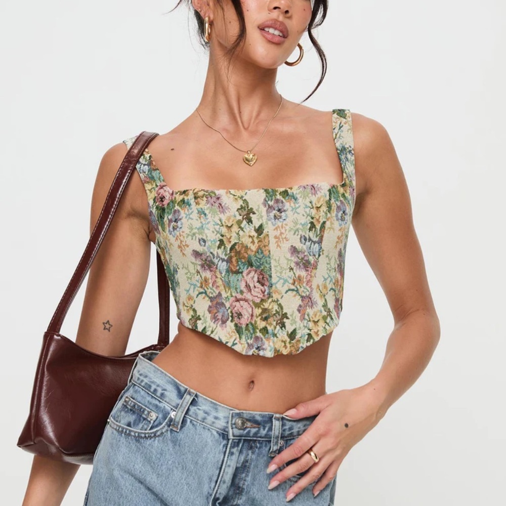 ❗️SOLD❗️Princess Polly Floral Corset Top - Picture 1 of 13